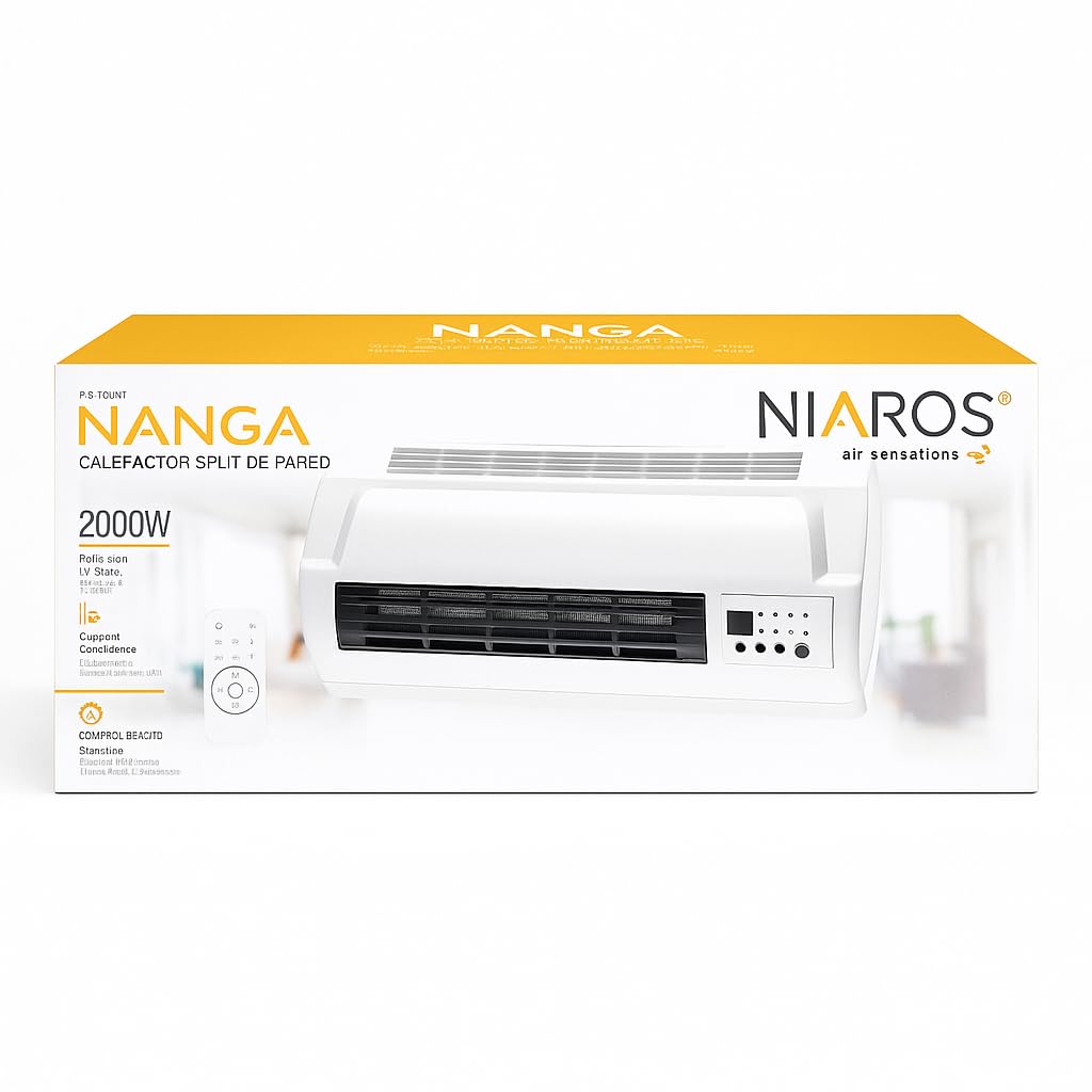 Calefactor baño 2000W | Calefactor de pared | Calentador para baño | Estufa para baño | Calentador para baño | Calefactor split