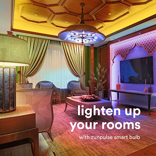 Image of zunpulse Bluetooth Enabled 9W Smart Bulb (B22 Base Type) (Pack of 2)