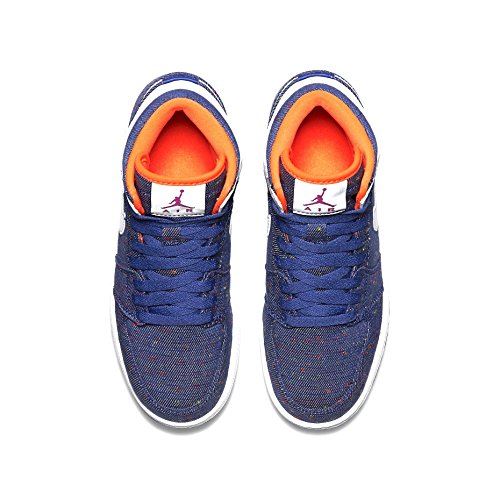 Jordan Nike 1 Retro High GG RoyalBlue/HyperOrange/White 332148-411 (Size: 6Y)4