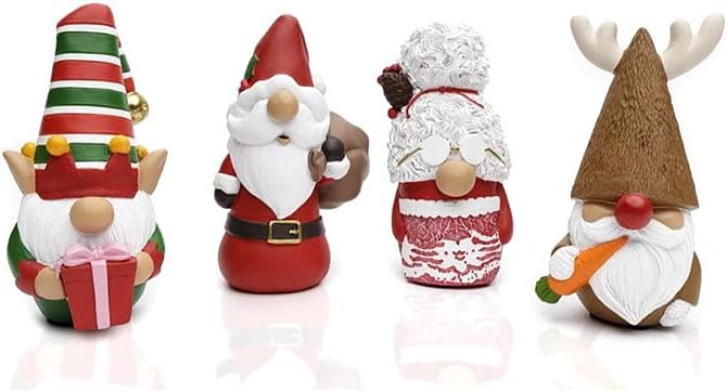 Madanar Easter Resin Gnomes for Tiered Tray Shelf Decorations - Chocolate Bunny, Egg, Basket (Easter)