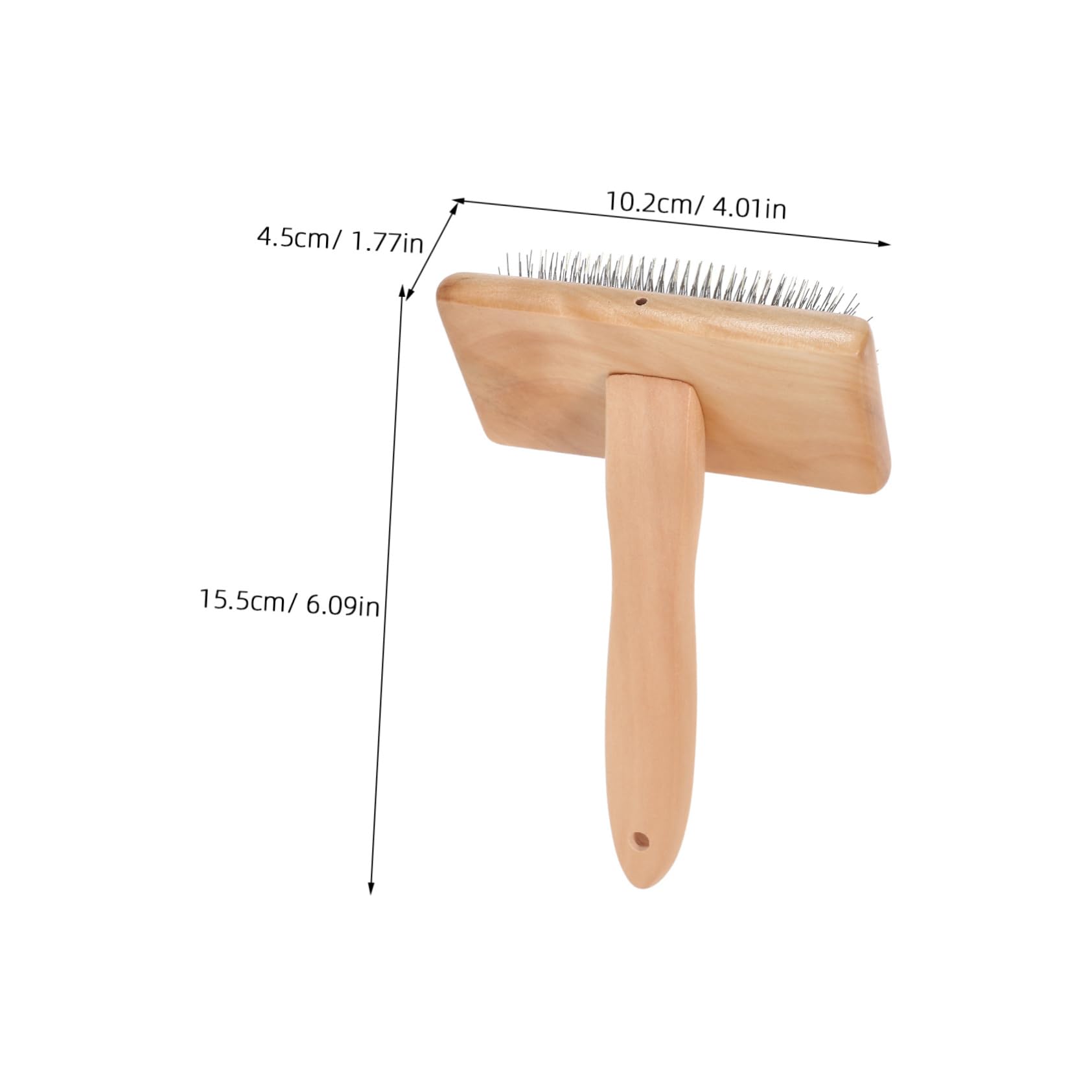 HOMSFOU 2pcs Needle Felting Brush Wool Felting Hand Carders Brush with Wooden Handle for Spinning Weaving Craft Projects Accessories