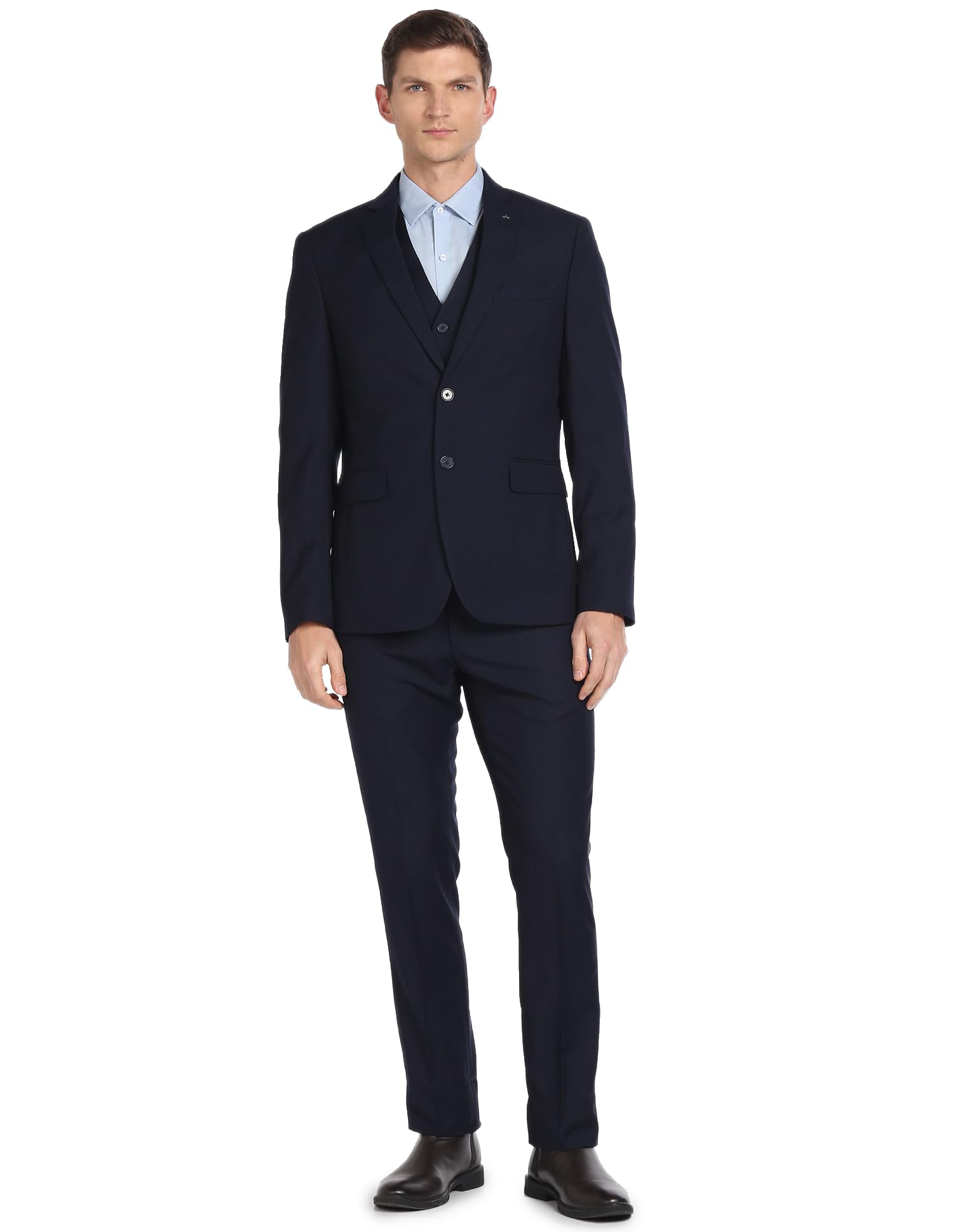 arrow Men's Polyester Single Breasted Business Suit Pants Set-picture-50