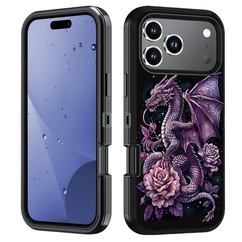 Coque iPhone 17 Pro Max évite les fissures armure robuste 3 en 1 antichoc intégrale dragon