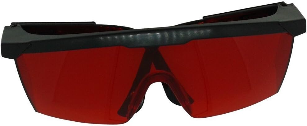 bodajingke Economical Laser Safety Goggles, Red Eye Protection Glasses with Frame,