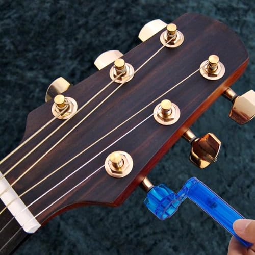 4Pcs Guitar String Winder, 2 in 1 Guitar String Tool Bridge Pin Remover Speed Peg Puller Winder Tool for Acoustic Electric Guitar Bass Ukulele, Instrument Accessories (Black, Blue, Purple, Pink)