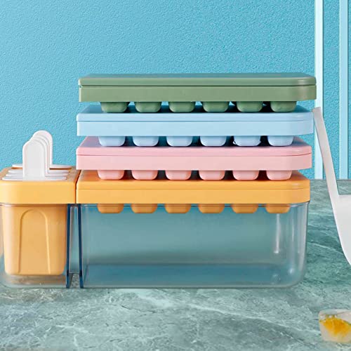 Molde para cubitos y paletas con tapa verde miniatura 3