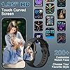 Smartwatch Uomo Donna, Schermo Curvo HD da 1,95'' Orologio Smartwatch con Effettua/Risposta Chiamate, 112 Sportive Smart Watch con Contapassi/Sonno/Cardiofrequenzimetro, Impermeabile IP68, Nero