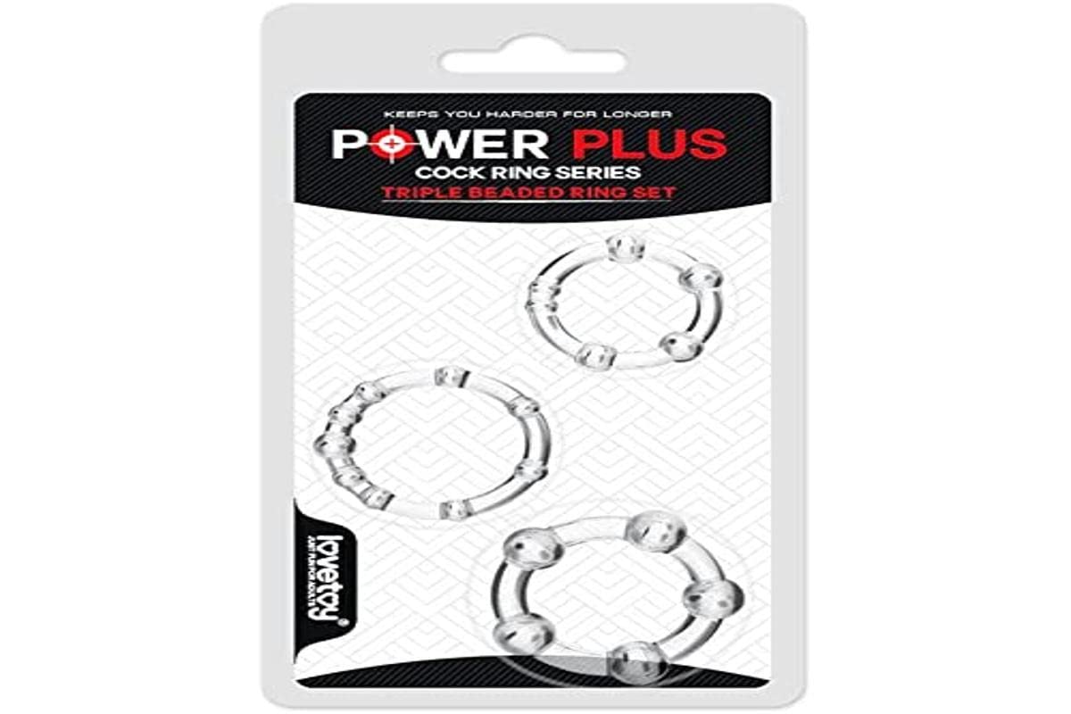 Lovetoy Triple Cock Penis Rings | Delay Enlargement Stimulating Sensation | Set of 3