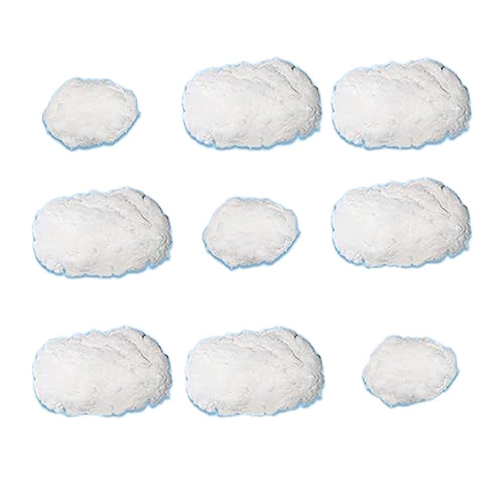 Flcivsh White 9Pcs Clouds Decorations For Ceiling, Cotton Simulation Hanging Cloud Decoration, 3D Artificial Clouds Props