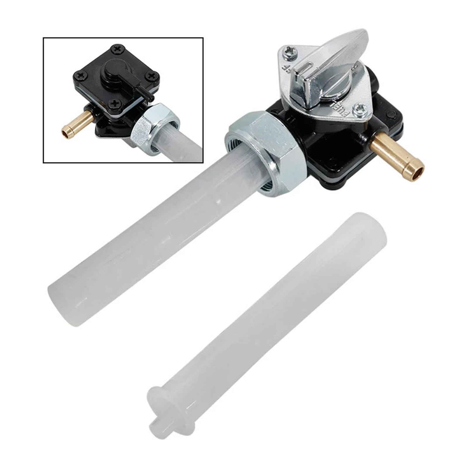 Válvula De Gasolina Válvula de interruptor de tanque de combustible de motocicleta compatible con Harley-Davidson Dyna Convertible FXDS-CONV/Super Glide FXD Grifo de Gasolina