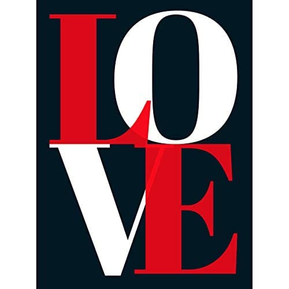 Wee Blue Coo Love Letters Simple Red Unframed Art Print Poster Wall Decor 12X16 Inch