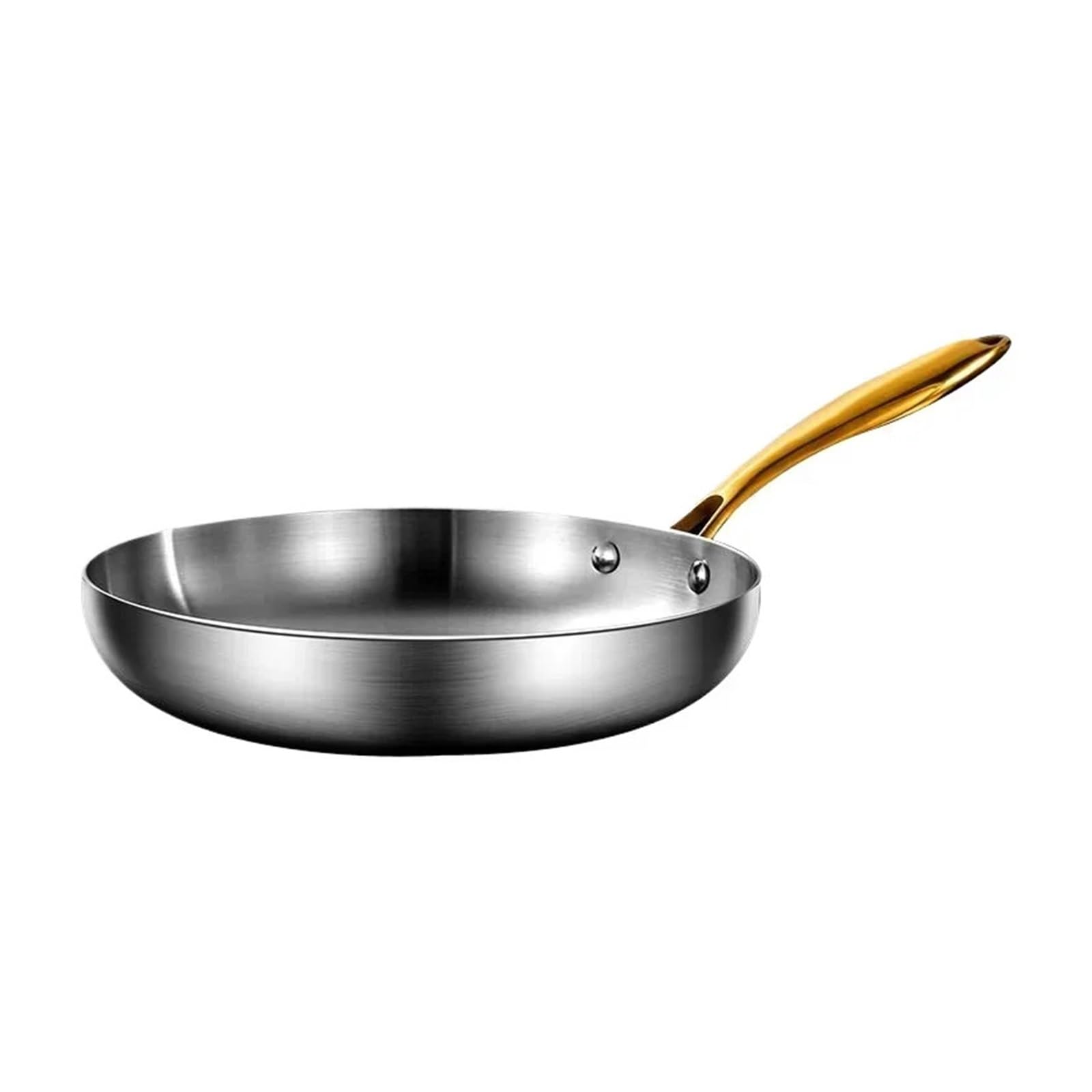 Pfanne Edelstahl Antihaft-Pfanne aus Edelstahl for Gas- und Elektroherd – Große Bratpfanne for Eier, Steaks und mehr FüR Alle Herdarten Geeignet(D 26CM)
