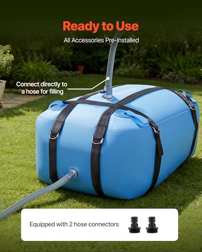 Image of VEVOR Water Storage Bladder, 35 Gallon Large Capacity TPU Soft Water Bag, Portable & Collapsible Water Storage Containers, Leakproof & Wear-Resistant RV Waters Tank for Camping Irrigation Outdoor Use