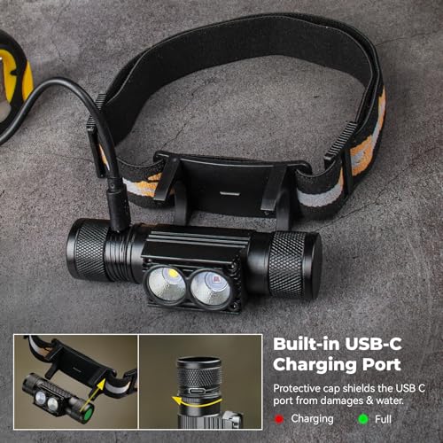 weneasker Red Light Headtorch, H25LR Rechargeable headlamp led Super Bright 1000 Lumen Head Torch - Image 4