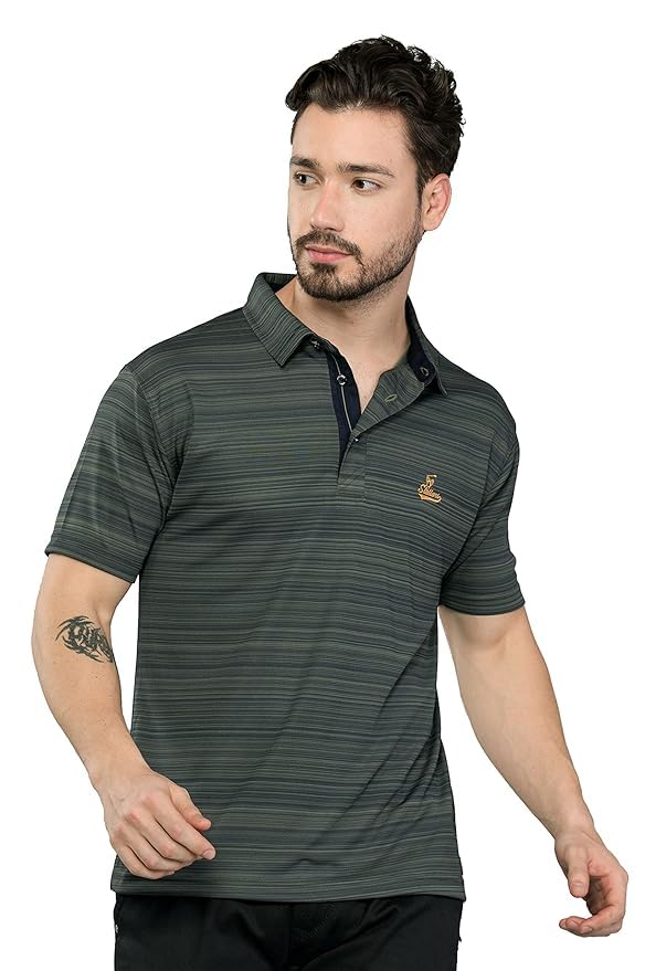 Image of STELLERS Men's Premium Polo T-Shirt Wrinkle Free Quick Dry Soft and Feather Touch Feel Regular Fit