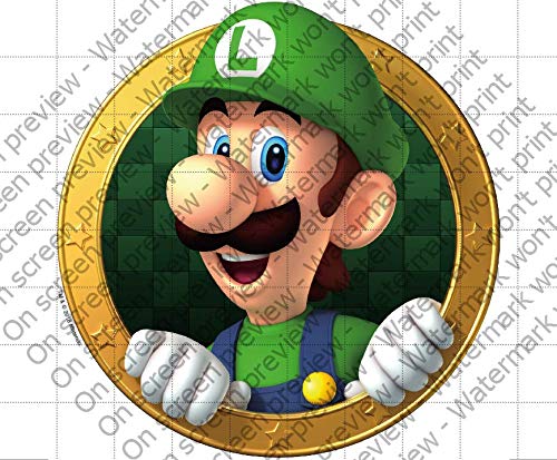 Stef Chef #23364 :: Super Mario Luigi Design 2 / 5cm Cupcake Toppers (12)