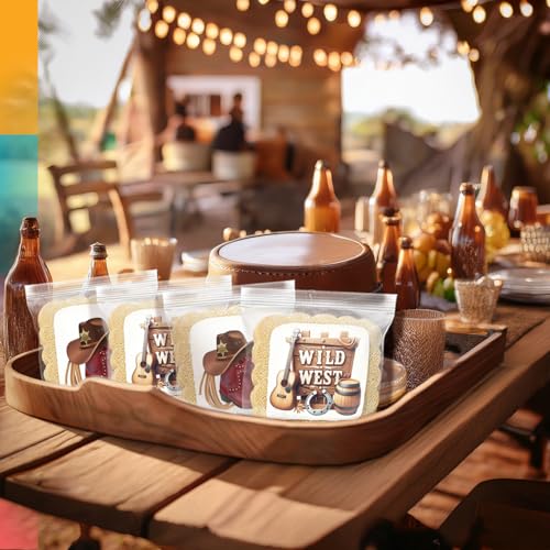 Image of Cowboy Themes Cookies 24 Pack Individually Wrapped | Wild West | Cowboy Hat Western Theme | Cowboy Boots Cactus Cookies