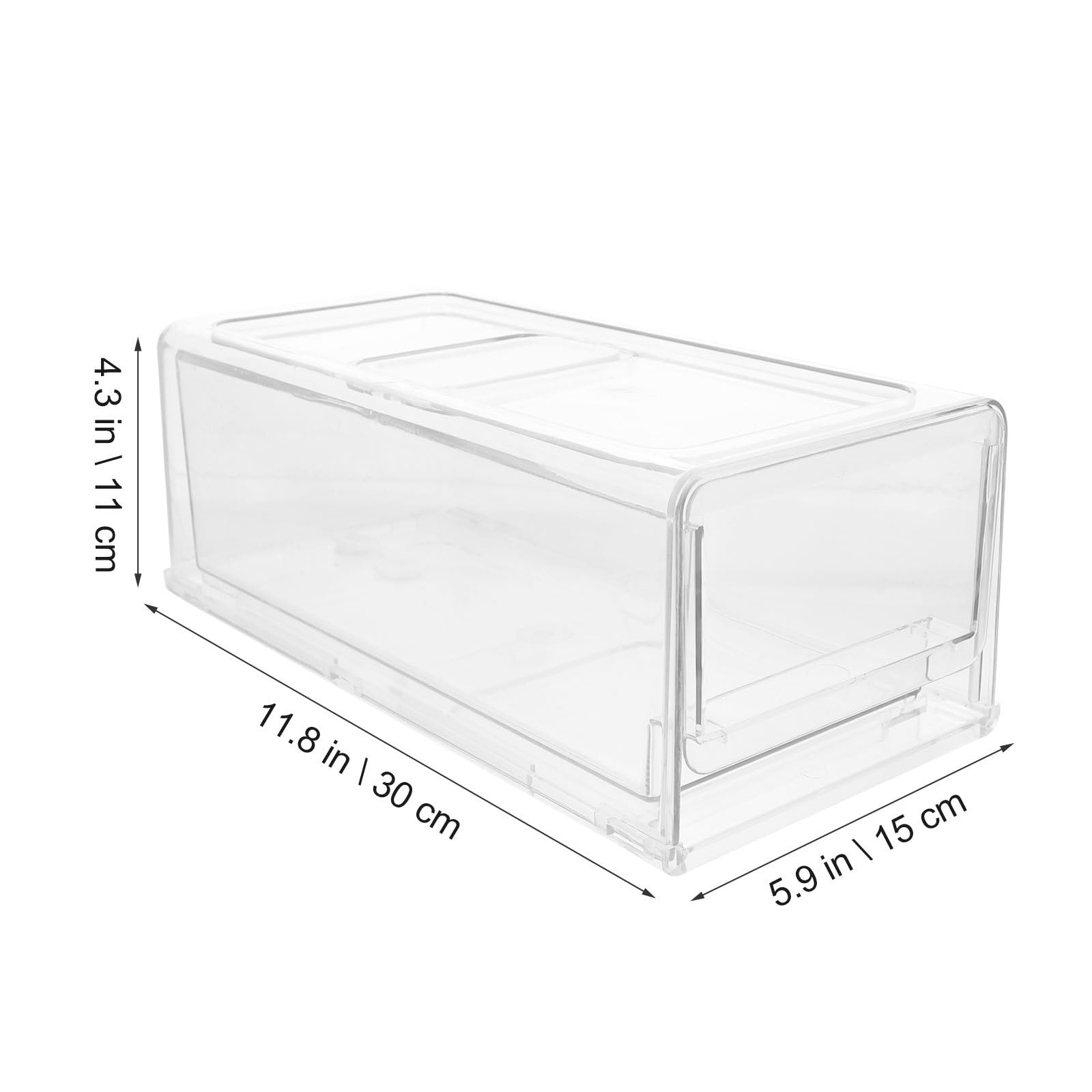 Caja de Almacenamiento de Refrigerador Apilable Contenedor de Alimentos Extraíble para Frigorífico Organizador de Cajón de Premium para Verduras Frutas y Comidas