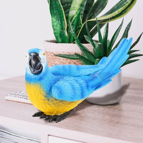Loro de resina de apariencia realista para decorar tu jardín y mesas de fiesta 8