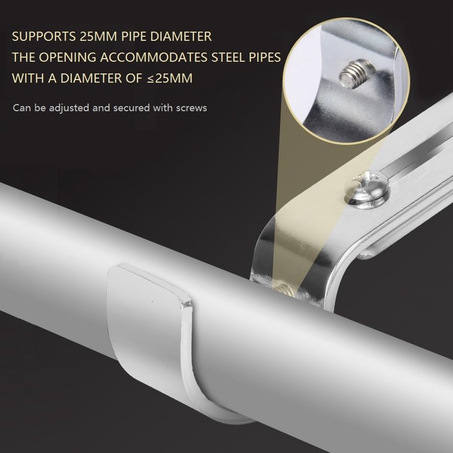4 PEZZI Supporto per Bastone Tenda Regolabile e Robusto per Asta da 25mm