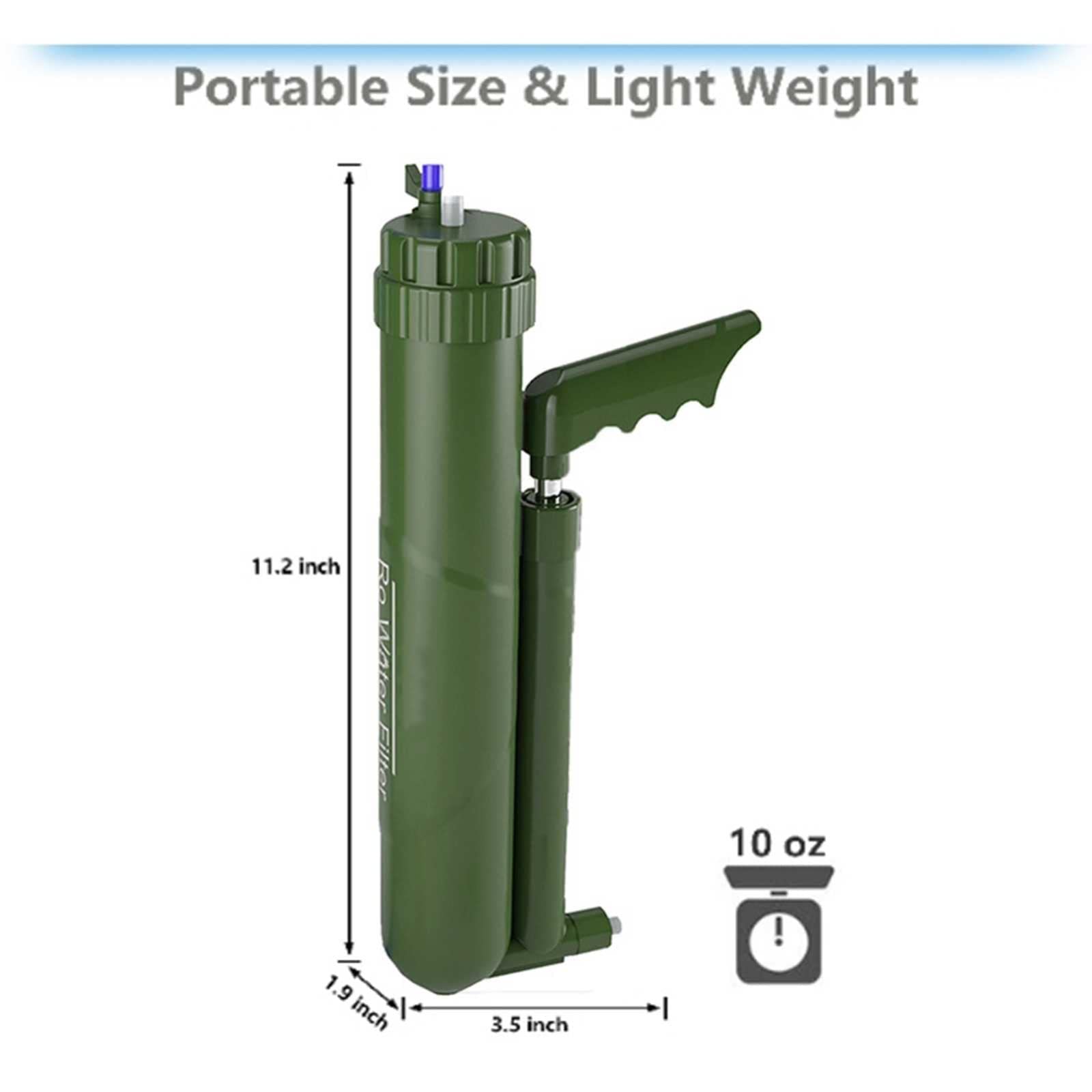 Sistema de Filtración de Agua Purificador de Paja, Filtro de Agua para Camping, Purificador de Agua Portátil para Emergencia Supervivencia Acampada Viaje