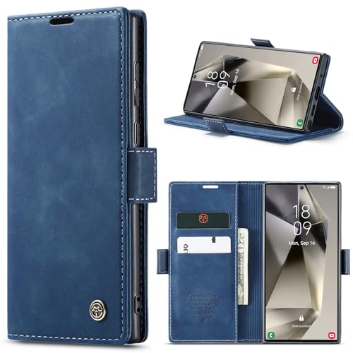 Phernykas Funda para Samsung Galaxy Note 10 Plus Libro Case, Cierre Magnético Función Soporte Bloqueo RFID Proteccion Flip Wallet Carcasa Móvil para Samsung Note 10 Plus Funda, Azul