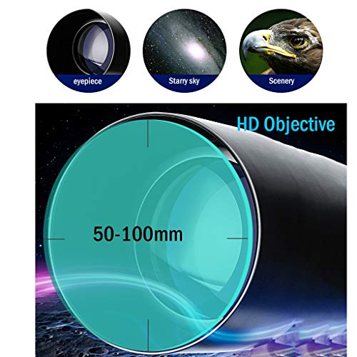Telescopio portátil YXCKG refractor 70mm con trípode y visor miniatura 4