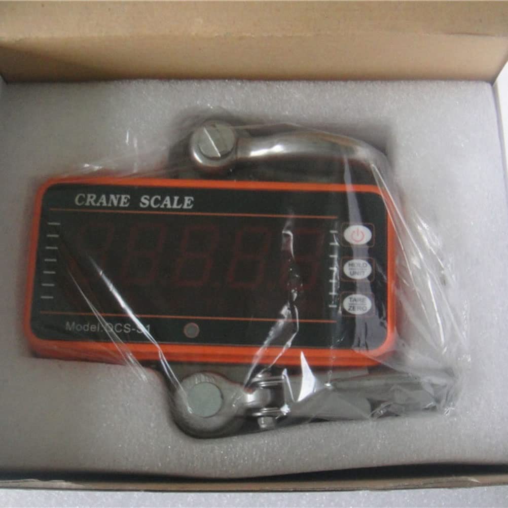 Bilancia a gancio, Bilancia digitale gru sospesa carichi pesanti da 1000 kg(Orange,1000KG/500G)