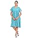 MENMAII Women's Pleated/AliaCut (L to 4XL)- Front Open/Button Down/Maternity/Feeding/Elderly/Hospital Use short length Dress