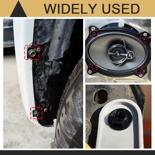Image of ASUBHA 10PCS Bumper Cover Splash Shield Mud Guard Screw Bolt, Car Fender Liner Screw Bolt, Front Fender Liner Bolts, Fender Liner Under Cover Bolt Car Accessories for Most Cars