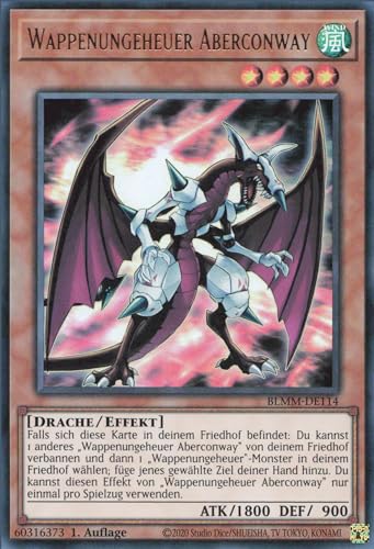 Wappenungeheuer Aberconway BLMM-DE114 Ultra Rare Deutsch Boosterfrisch 1. Auflage - Battles of Legend: Monster Mayhem - mit ReCollectibles-Versandschutz - für Yu-Gi-Oh!