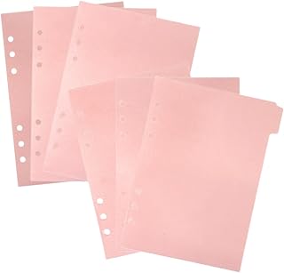 GATHINESS Guias 6 Peças De Páginas Separadas Para Caderno Fichário De Folhas Soltas Adesivos Coloridos Pastas De Arquivos Coloridas Abas De Classificação Divisórias Para Fichário De 3