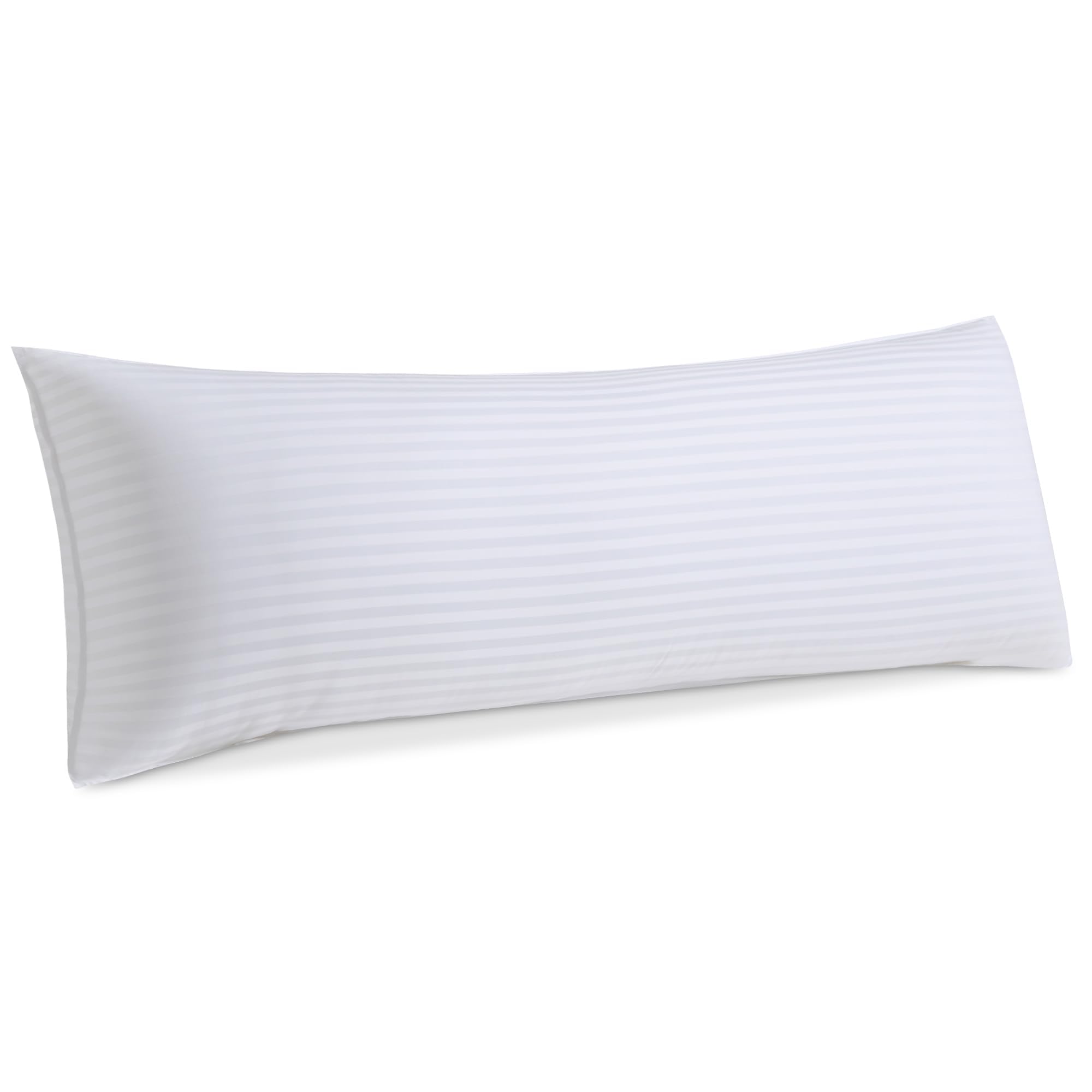 Oubonun Premium Striped Body Pillow, Breathable Cooling Cotton Cover, Soft and Fluffy 3D Down Alternative Microfiber Filled, Long Bed Pillow for Side Sleepers, 20"x54"