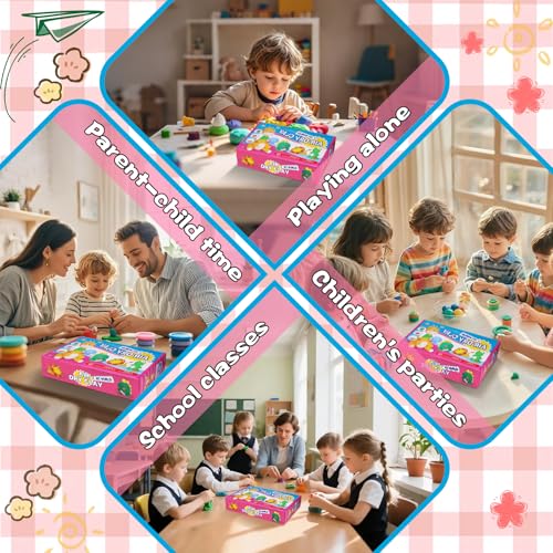 Image of ifergoo Air Dry Clay for Kids - Animal Modeling Clay Kit, 6 Animal Designs with Sculpting Tools & Tutorials, Ultra Light & Soft, Arts & Crafts DIY Creative Toys, Gifts for Age 3-12 Girls & Boys