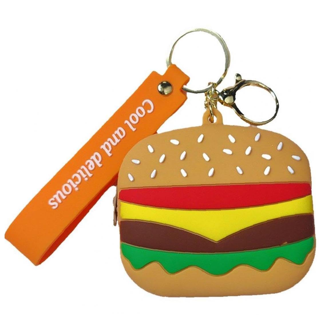 Amazon.co.jp: コインケース ポーチ ミニ財布 シリコン ハンバーガー