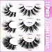 Mink Lashes Fluffy False Eyelashes Natural Look 14-17mm Cat Eye Lashes Pack, 5D Wispy Curly Fake Lashes by TNFVLONEINS - 21 Pairs 3 Styles