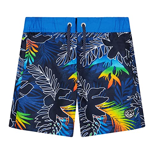 Zeroxposur Toddler Boys Swim Set - Toddler Swim Trunks And Rash Guard - Tropical Floral Toddler Swimsuit (Ocean, 4T) #TOP5