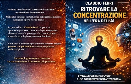 RITROVARE LA CONCENTRAZIONE NELL'ERA DELL'AI : Manuale pratico per riconquistare ordine mentale e uso consapevole della tecnologia