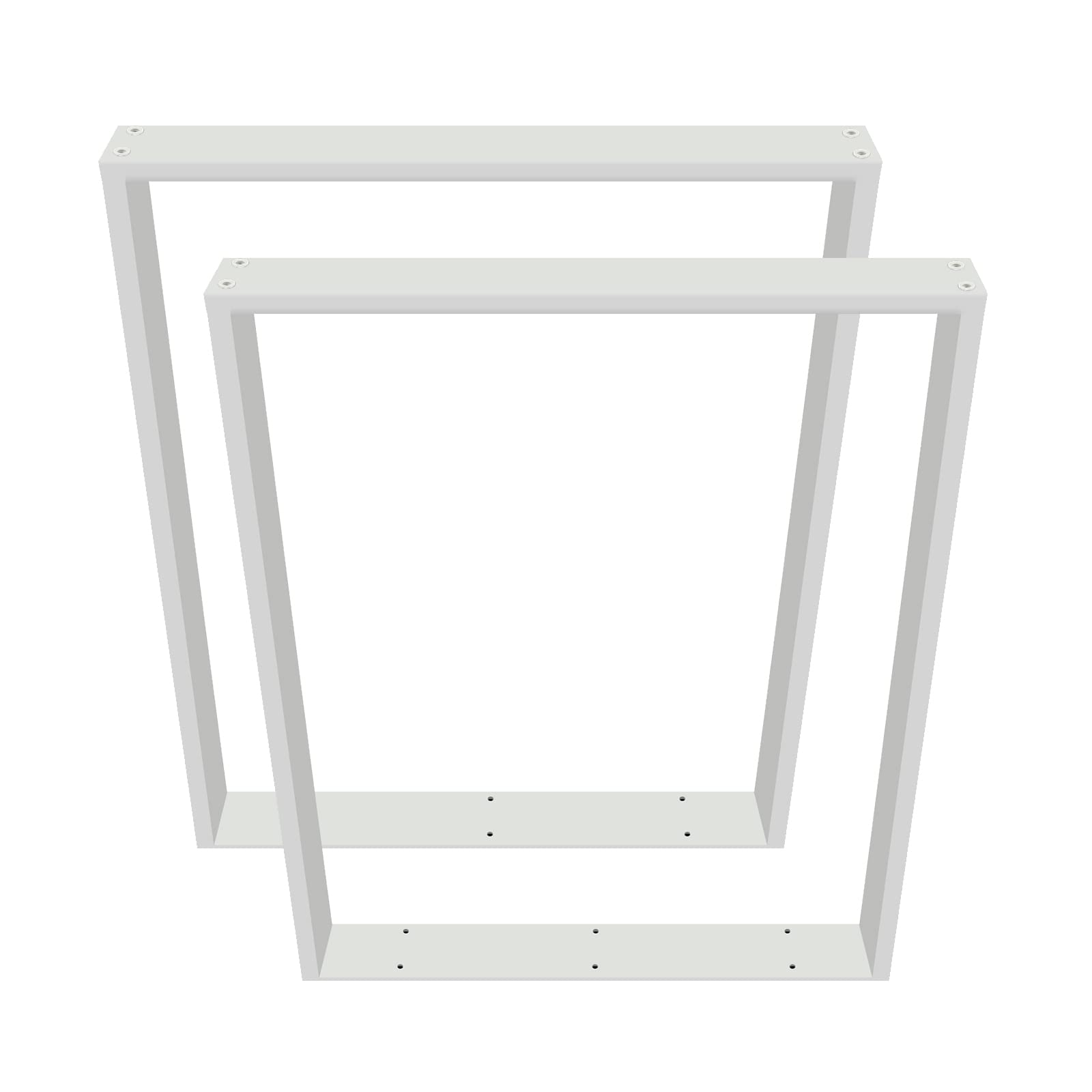 LANTUS Patas para Mesa Comedor, Escritorio | Variante Frame | 2 Piezas -60 * 72cm (Blanco) | Patas de Acero, Juego de 2 Patas