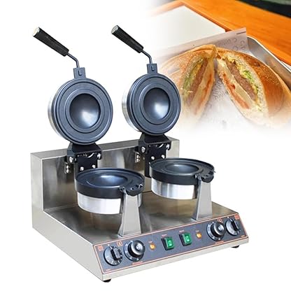 Kommerzieller Burgerwärmer, UFO-Burgermaker 1300 W, Panini-Presse, kommerzielle antihaftbeschichtete Panini-Presse für Hamburger, 50–300 °C einstellbare Temperatur für den gewerblichen Heimg