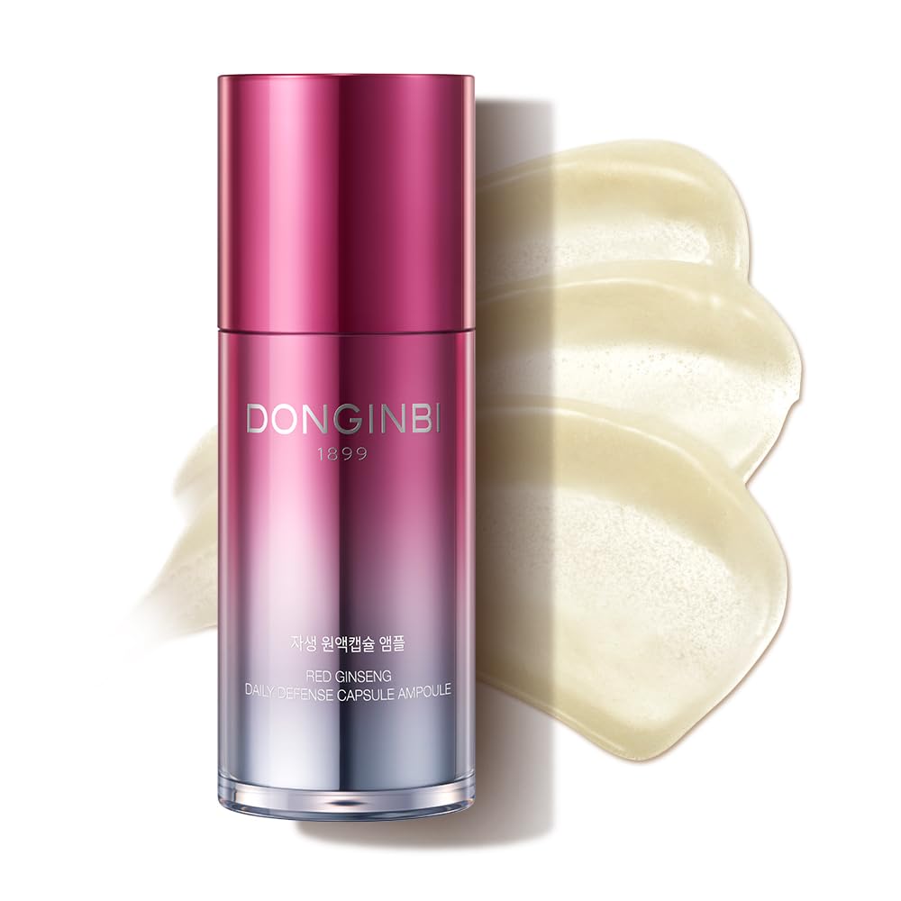 Donginbi Red Ginseng Daily Defense Capsule Ampoule - Glowing Serum, Firming & Skin Barrier Repair Face Mositruzier, Korean Red Ginseng, Skin Care