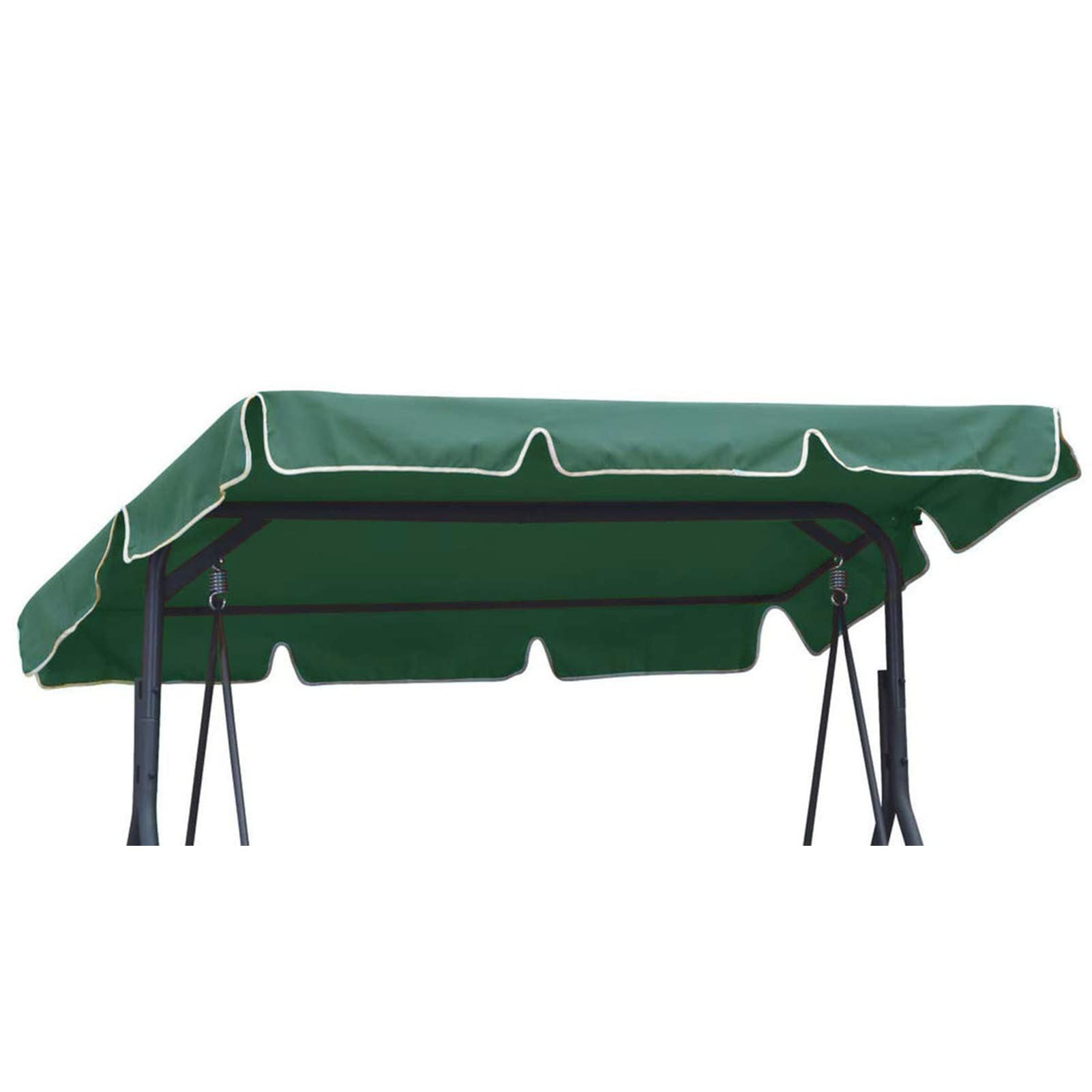 FYTY Replacement Canopy for Swing,Outdoor Swing Canopy Replacement Porch Top Cover 2-3 Seater Waterproof Top Cover for Patio Swing Garden Swing Outdoor,Green,164x114x15cm