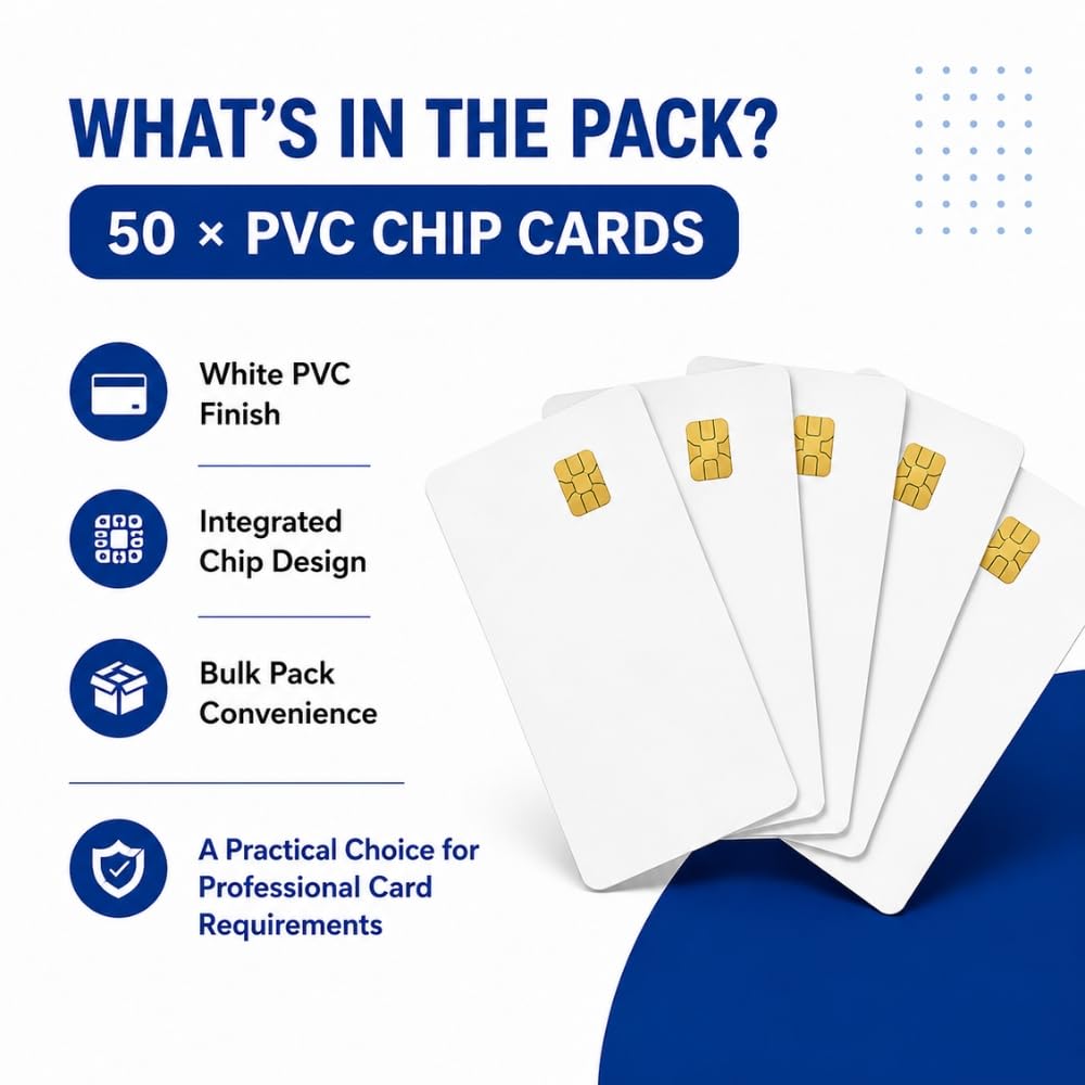 PVC Chip Cards for Inkjet Printers - Pack of 50 -9