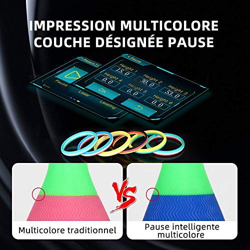 ANYCUBIC Mega Pro 3D Drucker 2 -in-1 FDM mit Lasergravur TMC2208-Treiber für Sehr Leisen Betrieb Große Kapazität (210 x 210 x 205 mm) für 3D Druck & 220 x 140 mm für Lasergravur-Doppelextruder - Image 6