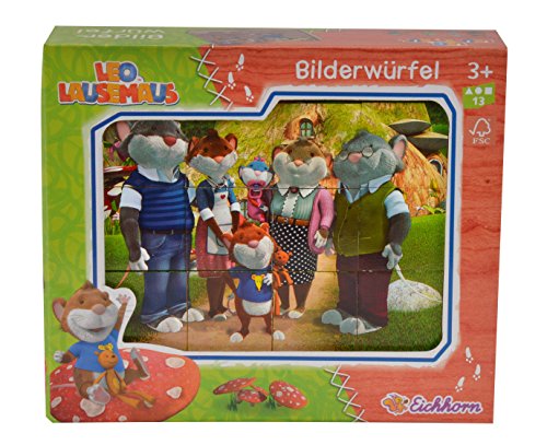 Preisvergleich Produktbild Simba 109222209 - Leo Lausemaus Bilderwürfel 13-teilig