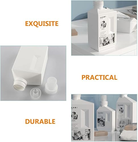 Miniatura 5 de Beavorty Botella de repuesto de gel de ducha, 2 piezas, botellas rellenables, dispensador de leche, dispensador de leche, dispensador de lavandería