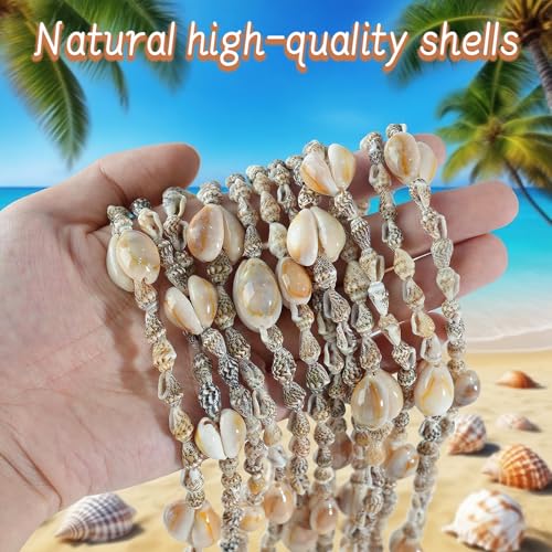 Hawaii Shell Luau Leis Bulk Sea Shell Leis Natural Tahitian White Nassa Necklace Summer Beach3