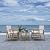 SAFAVIEH Outdoor Collection Reslor Wicker Cushion 4-Piece Living Set PAT7713D, Natural/White