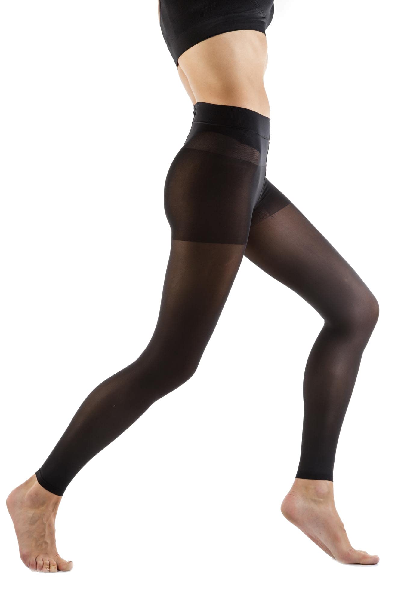 Relaxsan Microfibra 880ML - Leggins Compressione Graduata 18-22 mmHg 140 Den - Collant Senza Piede