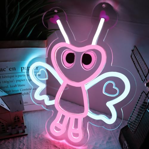 Image of Cute Cartoon Fairy Neon Sign Horror Wall Decor for Kids Bedroom
